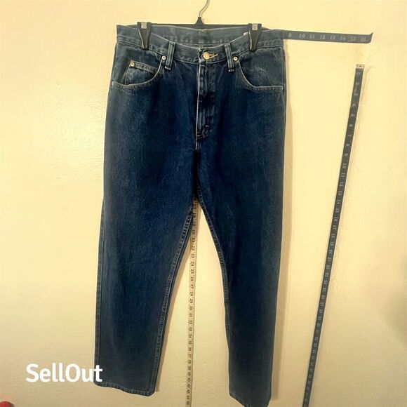 Wrangler Men's Relaxed Fit Jeans Blue Size Standard 32x32 Dark Wash Denim - Picture 10 of 10